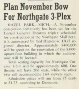 Northgate Cinemas - 1972 Mention In Box Office (newer photo)